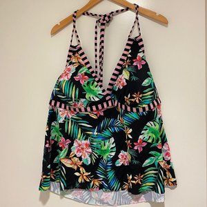 NWT Swimsuits For All loop strap tankini top 22